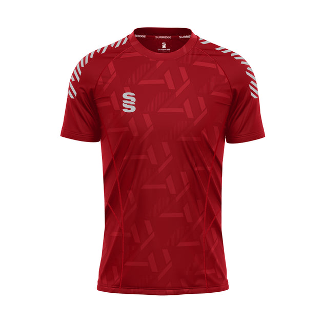 DU382 RED SILVER DIAGONAL