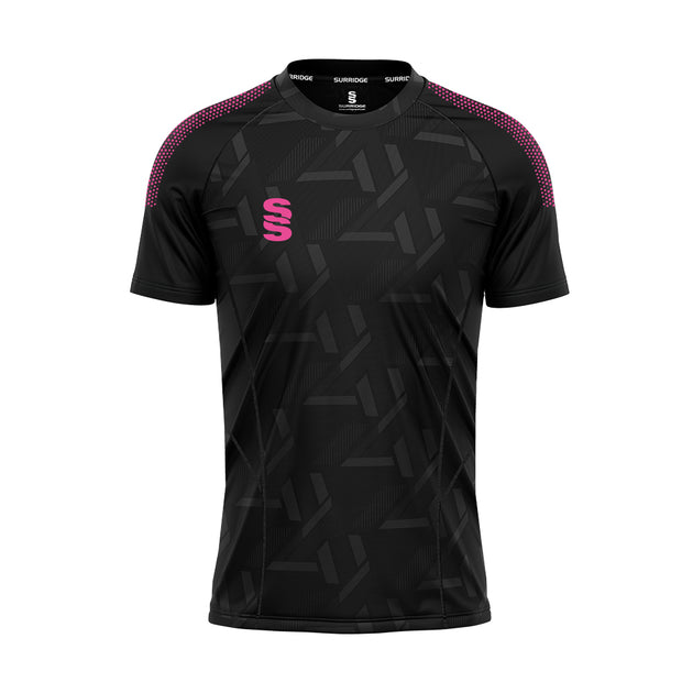 DU382 BLACK PINK DOTS
