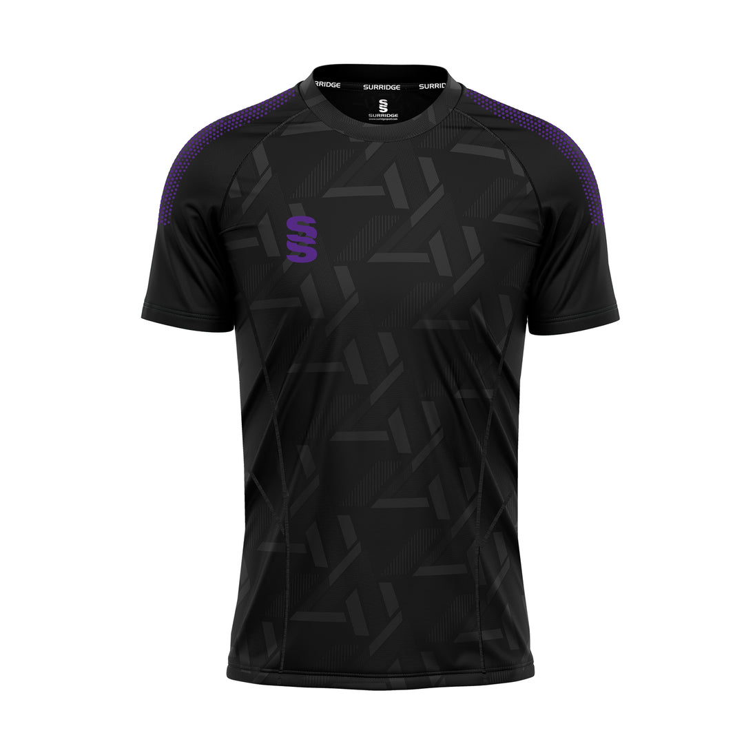 DU382 BLACK PURPLE DOTS