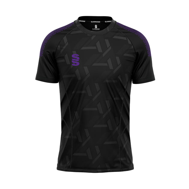 DU382 BLACK PURPLE DOTS
