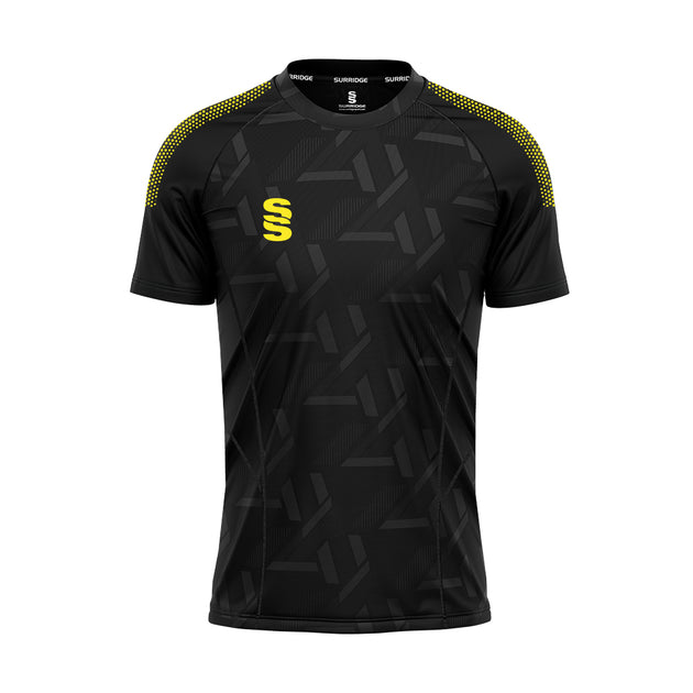 DU382 BLACK YELLOW DOTS