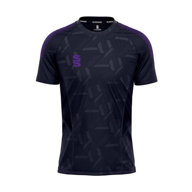 DU382 NAVY PURPLE DOTS