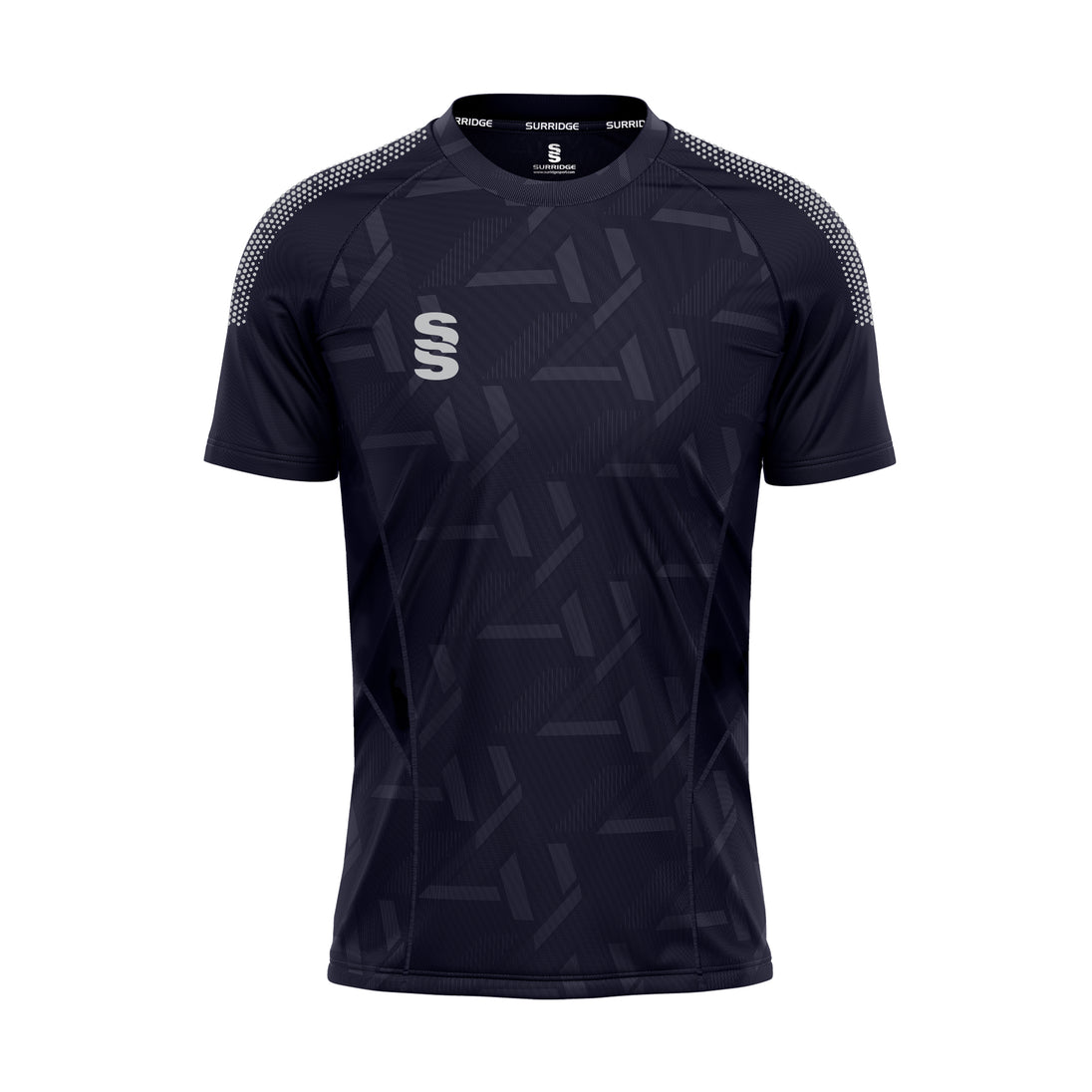 DU382 NAVY SILVER DOTS