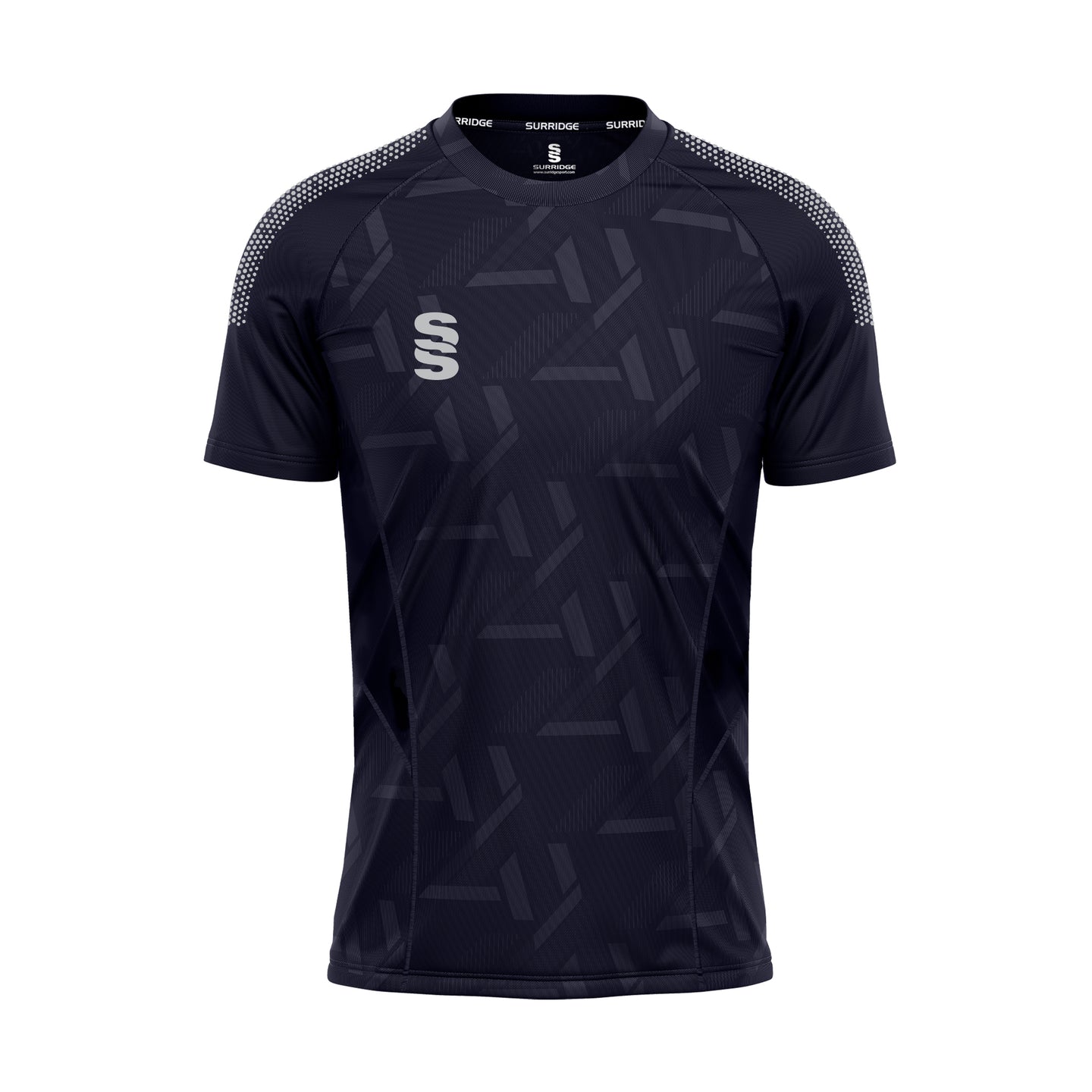 DU382 NAVY SILVER DOTS