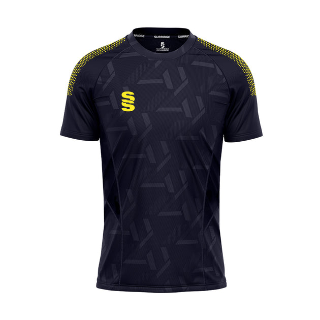 DU382 NAVY YELLOW DOTS