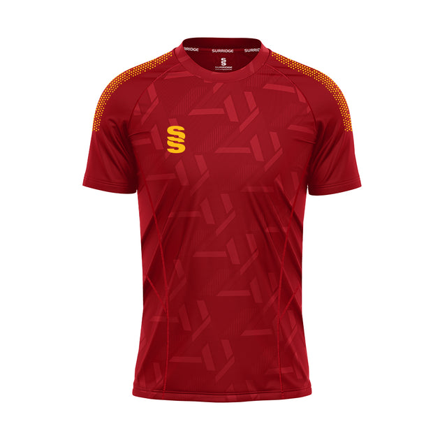 DU382 RED AMBER DOTS