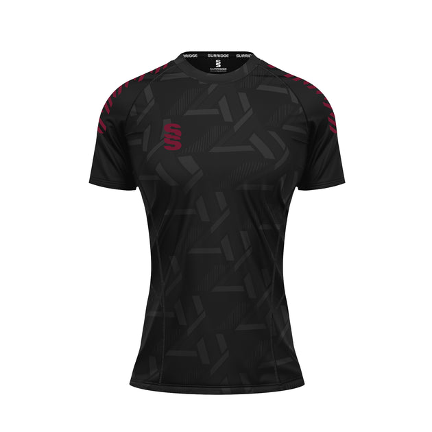 DU382W BLACK MAROON DIAGONAL
