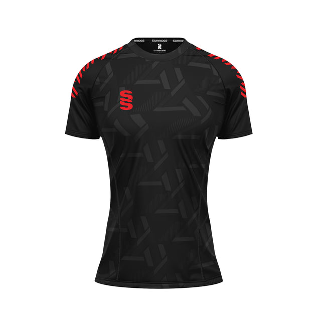 DU382W BLACK RED DIAGONAL