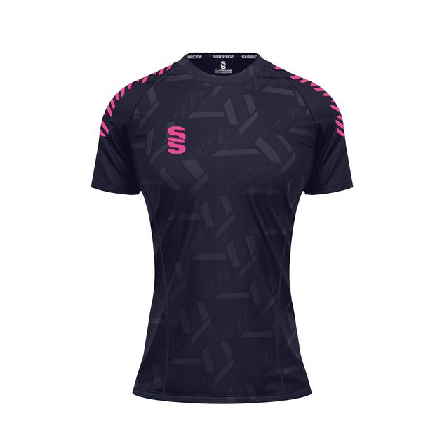 DU382W NAVY PINK DIAGONAL