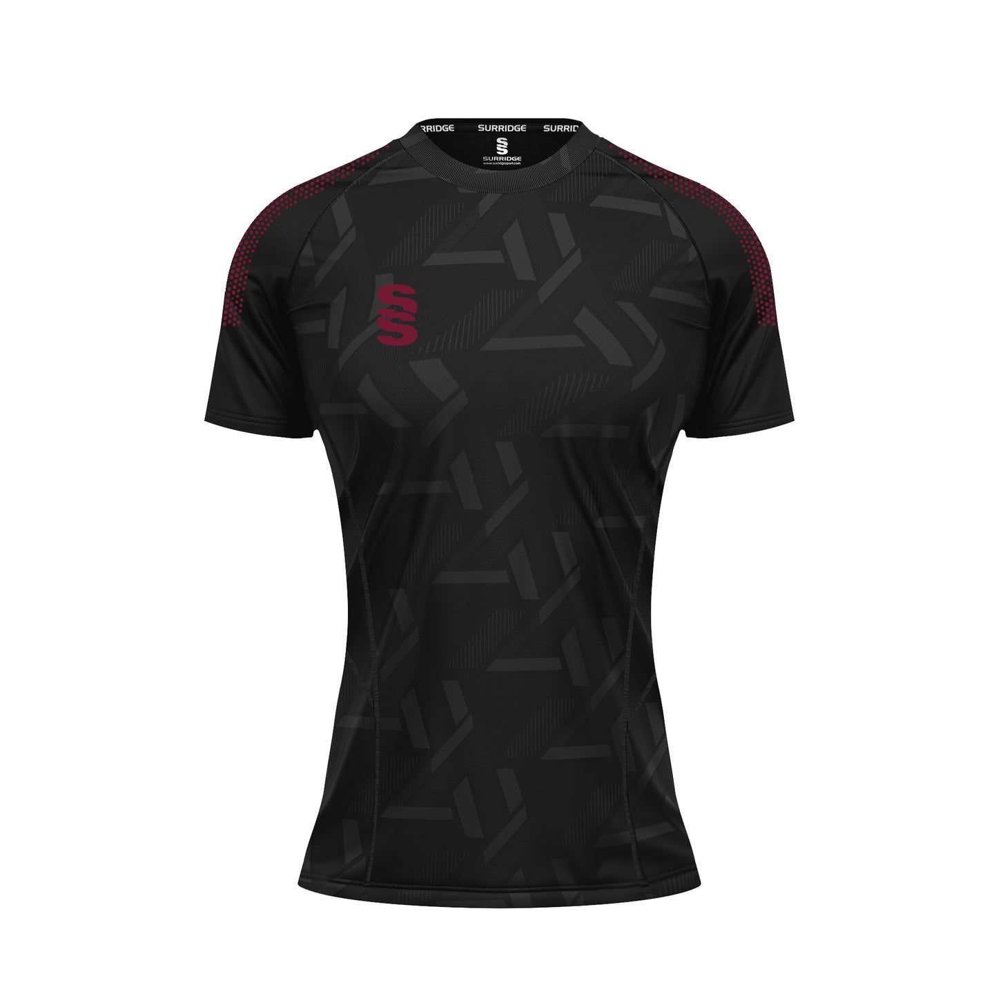 DU382W BLACK MAROON DOTS