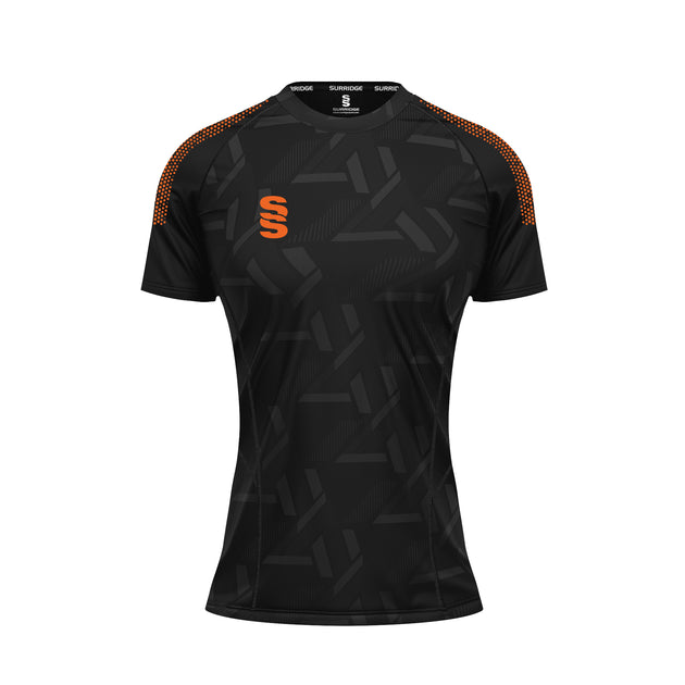 DU382W BLACK ORANGE DOTS