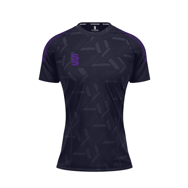 DU382W NAVY PURPLE DOTS