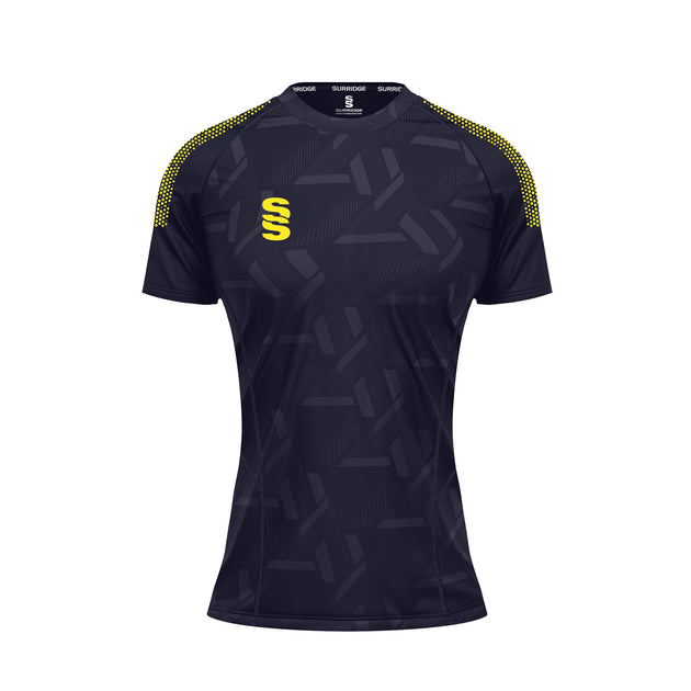 DU382W NAVY YELLOW DOTS