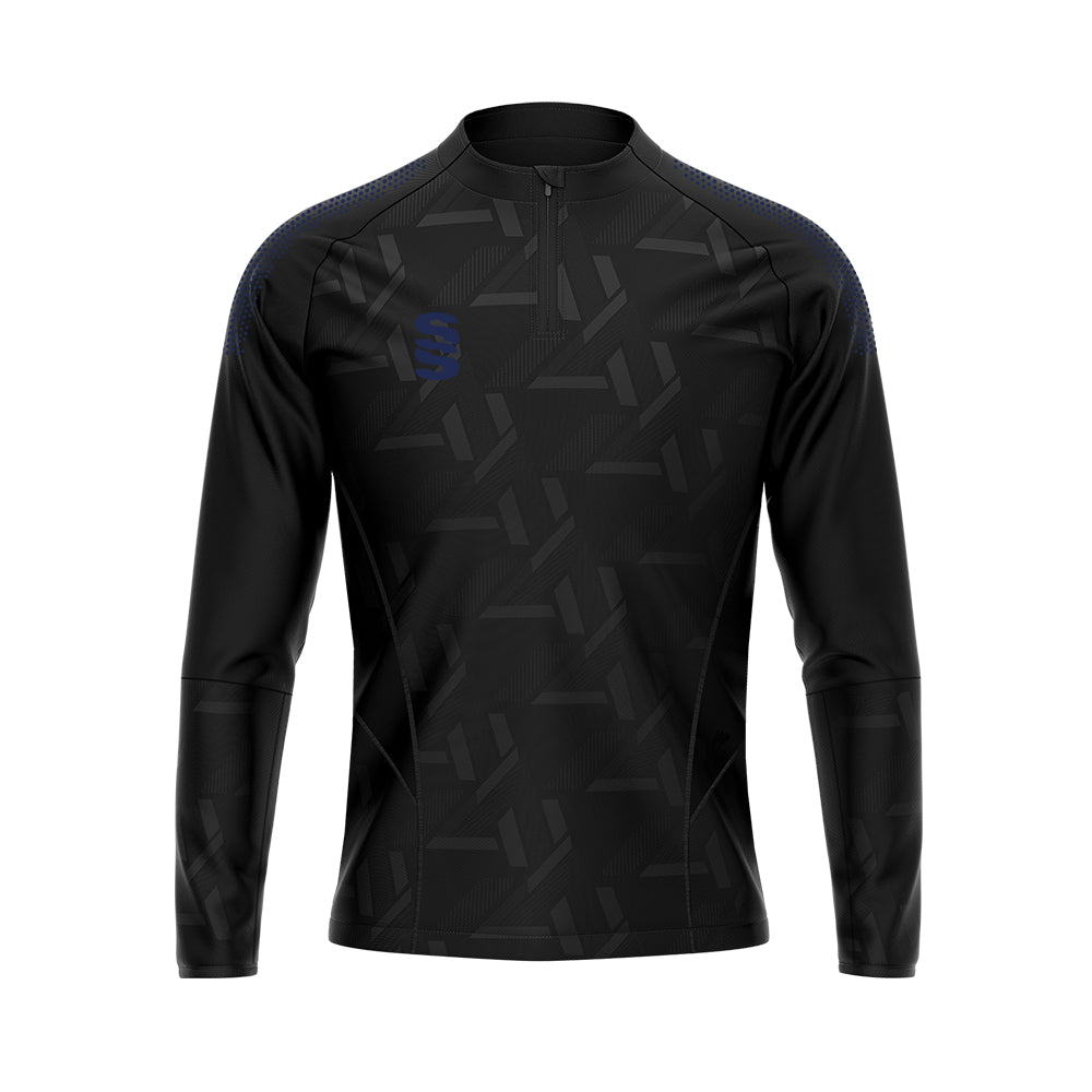 DU383 BLACK NAVY DOTS