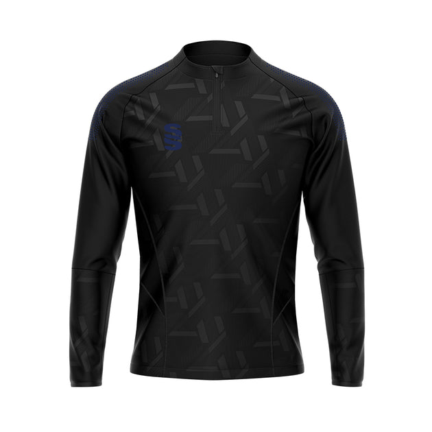 DU383 BLACK NAVY DOTS