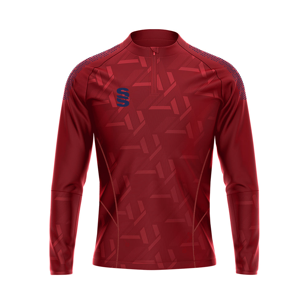 DU383 RED NAVY DOTS