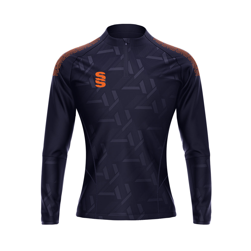 DU383W NAVY ORANGE DOTS