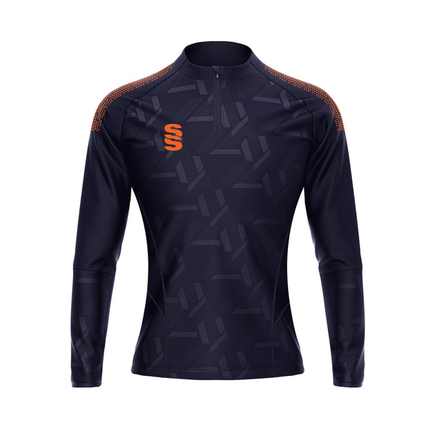 DU383W NAVY ORANGE DOTS