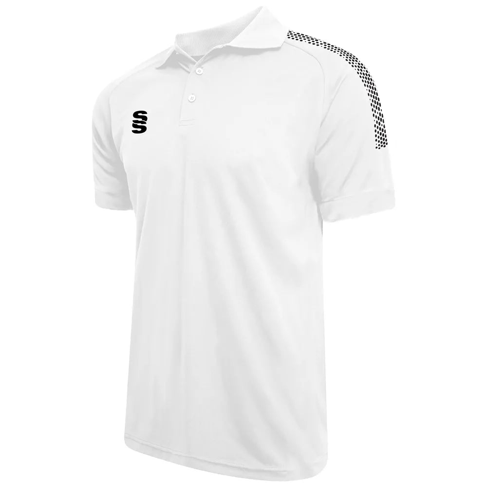 Stuart Surridge Sports Polo Shirt DU018 WHITE BLACK DOTS