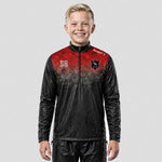 model wearing HFC Custom 1/4 Zip Rain Training Top – Junior