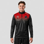 model wearing HFC Custom 1/4 Zip Rain Training Top – Adult