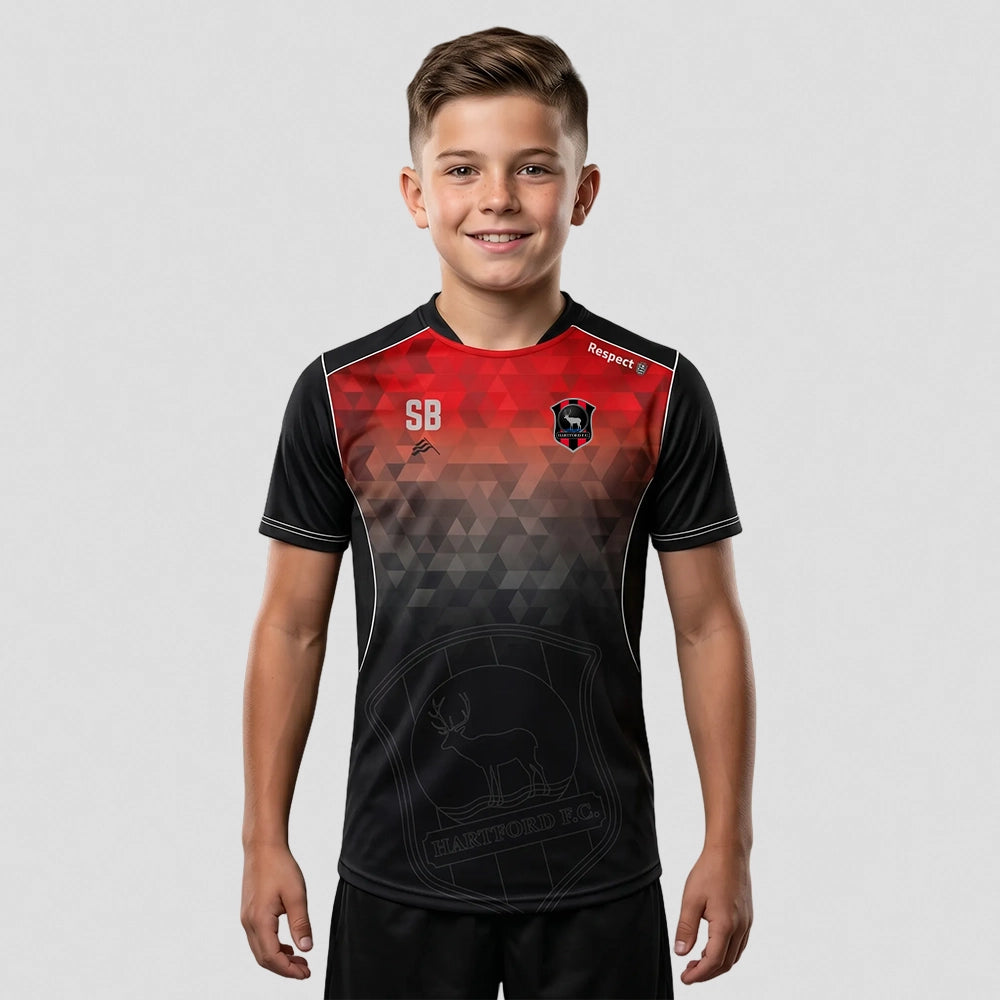 Model wearing HFC Custom Technical T-Shirt – Junior