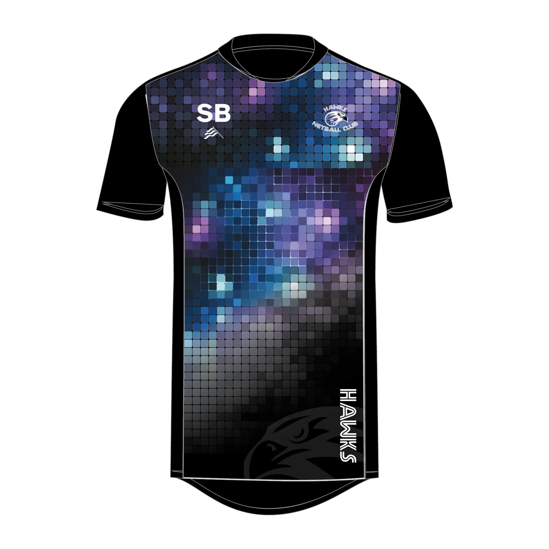 Hawks Netball Club Technical Tee Front View