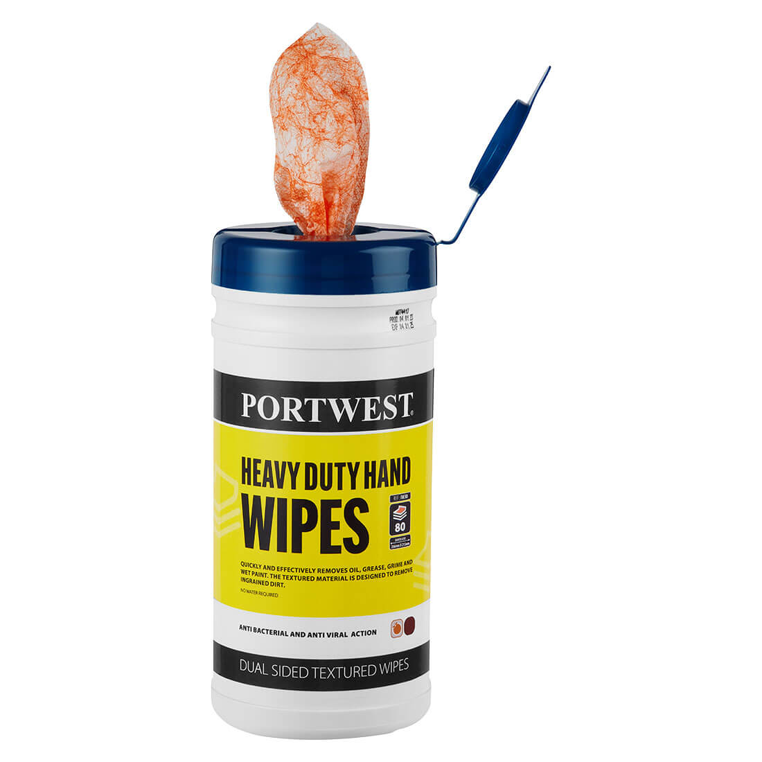 Portwest - Heavy Duty Hand Wipes (80 Wipes)