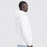 Person wearing a white AWDis JH001 College Hoodie