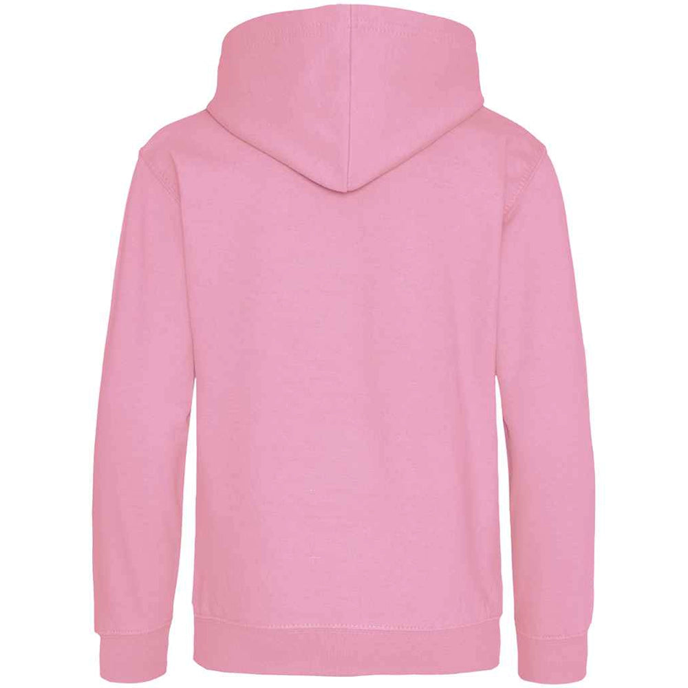 Candy Floss Pink AWDIS Just Hoods JH001 College Hoodie on a white background