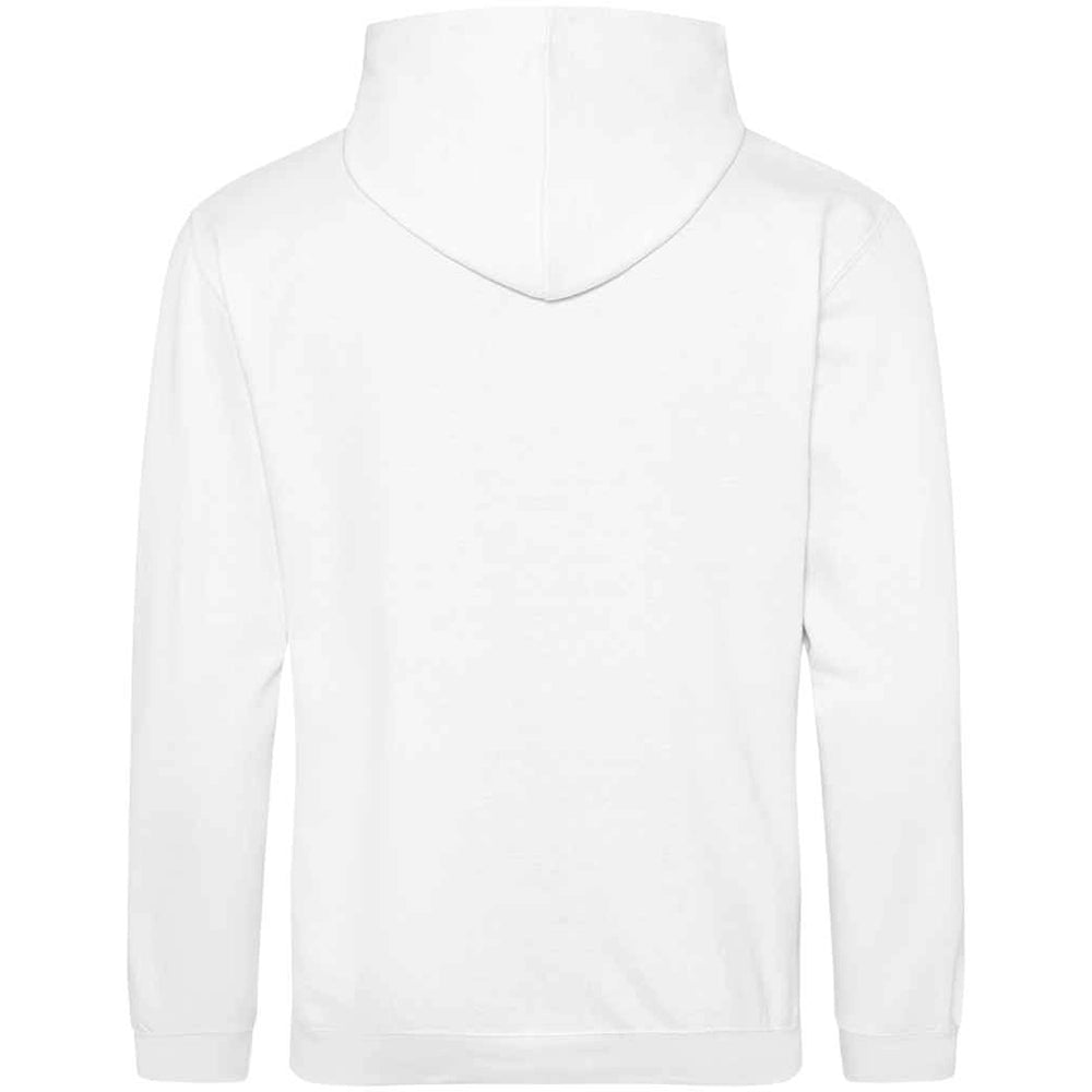 Arctic White AWDIS Just Hoods JH001 College Hoodie on a white background