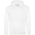 Arctic White AWDIS Just Hoods JH001 College Hoodie on a white background