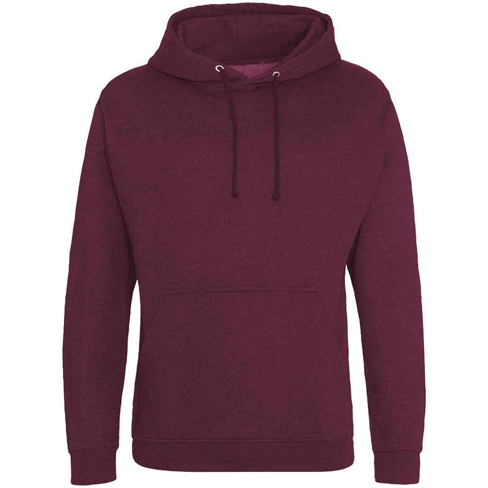 Burgundy AWDIS Just Hoods JH001 College Hoodie on a white background