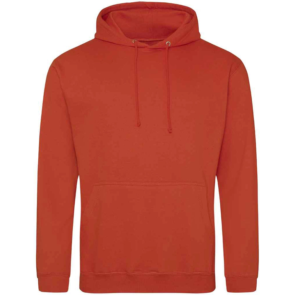 Burnt Orange AWDIS Just Hoods JH001 College Hoodie on a white background