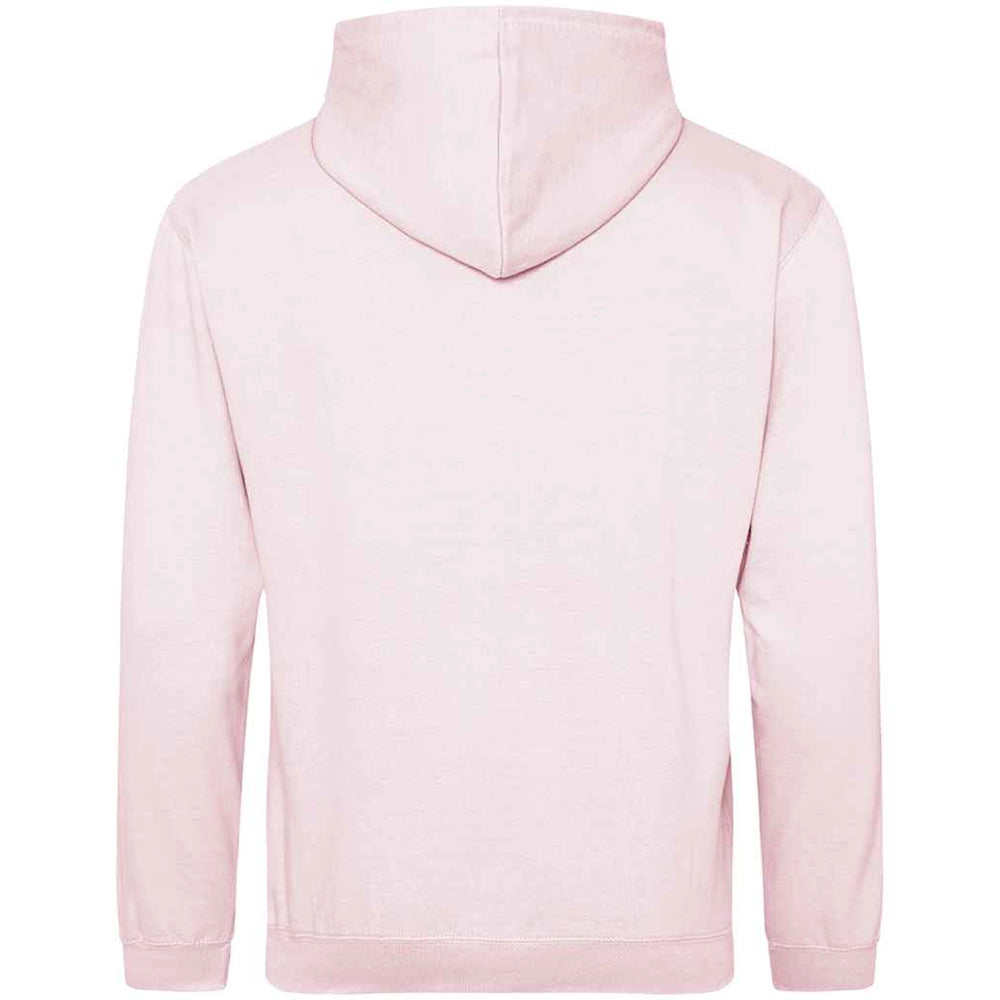 Baby Pink AWDIS Just Hoods JH001 College Hoodie on a white background