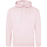 Baby Pink AWDIS Just Hoods JH001 College Hoodie on a white background