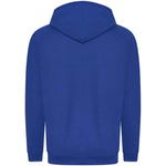 Bright Royal AWDIS Just Hoods JH001 College Hoodie shown from the back on a white background