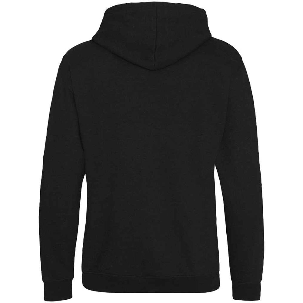 Black Smoke AWDIS Just Hoods JH001 College Hoodie shown from the back on a white background