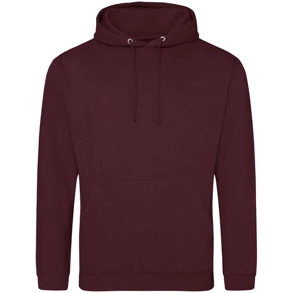 Burgundy AWDIS Just Hoods JH001 College Hoodie on a white background