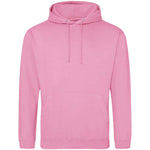 Candy Floss Pink AWDIS Just Hoods JH001 College Hoodie on a white background