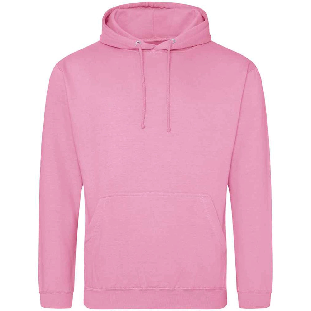 Candy Floss Pink AWDIS Just Hoods JH001 College Hoodie on a white background