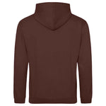 Caramel Fudge AWDIS Just Hoods JH001 College Hoodie shown from the back on a white background