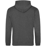 Charcoal grey AWDIS Just Hoods JH001 College Hoodie on a white background