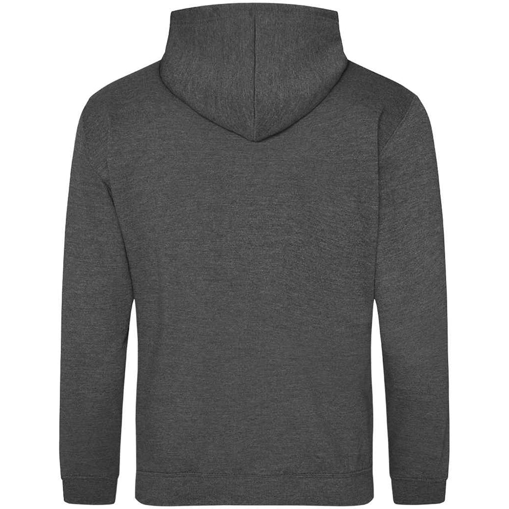 Charcoal grey AWDIS Just Hoods JH001 College Hoodie on a white background