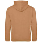 Caramel Latte AWDIS Just Hoods JH001 College Hoodie shown from the back on a white background