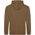 Caramel Toffee AWDIS Just Hoods JH001 College Hoodie shown from the back on a white background