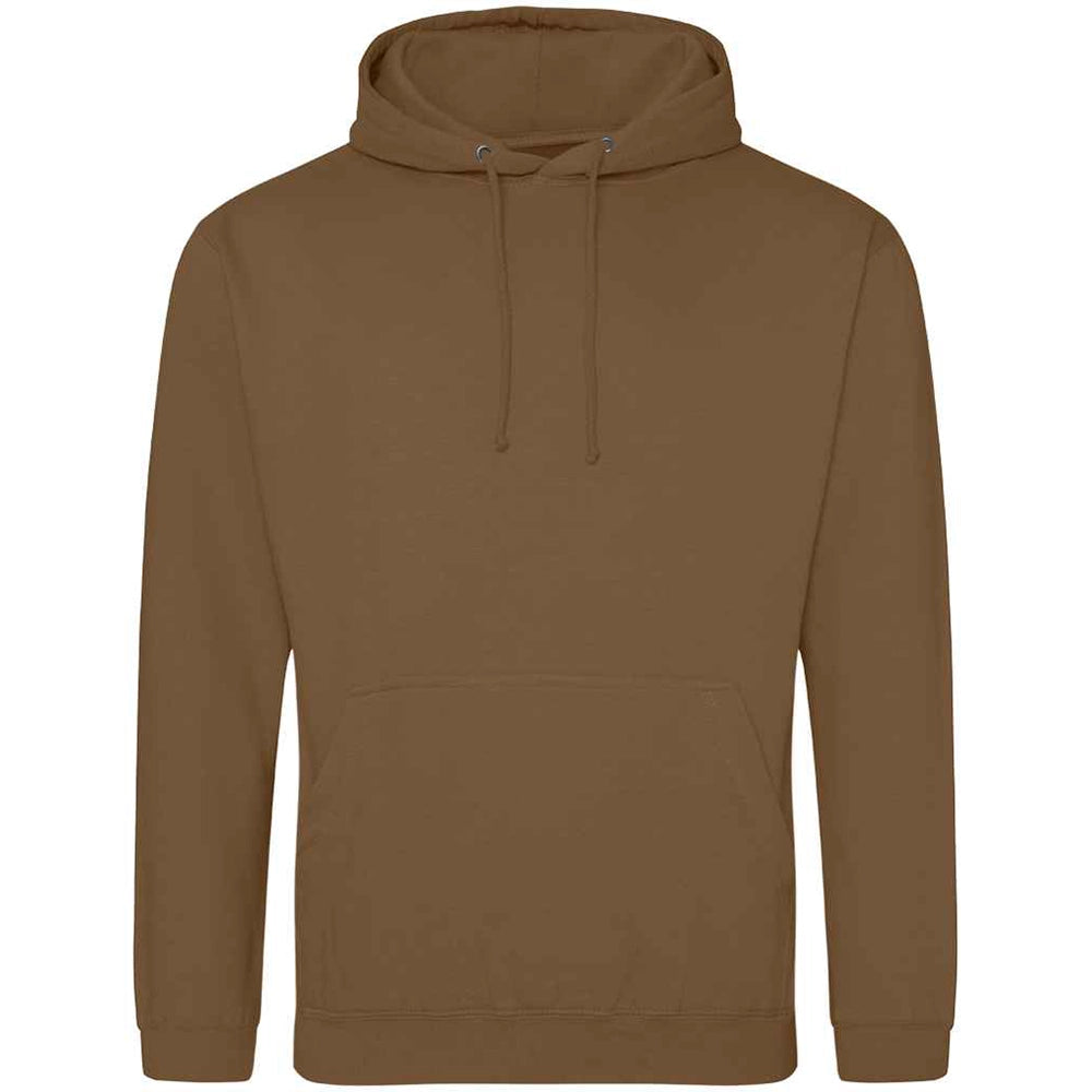 Caramel Toffee AWDIS Just Hoods JH001 College Hoodie on a white background
