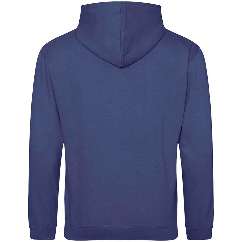 Denim Blue AWDIS Just Hoods JH001 College Hoodie shown from the back on a white background