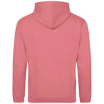 Dusty Rose AWDIS Just Hoods JH001 College Hoodie shown from the back on a white background