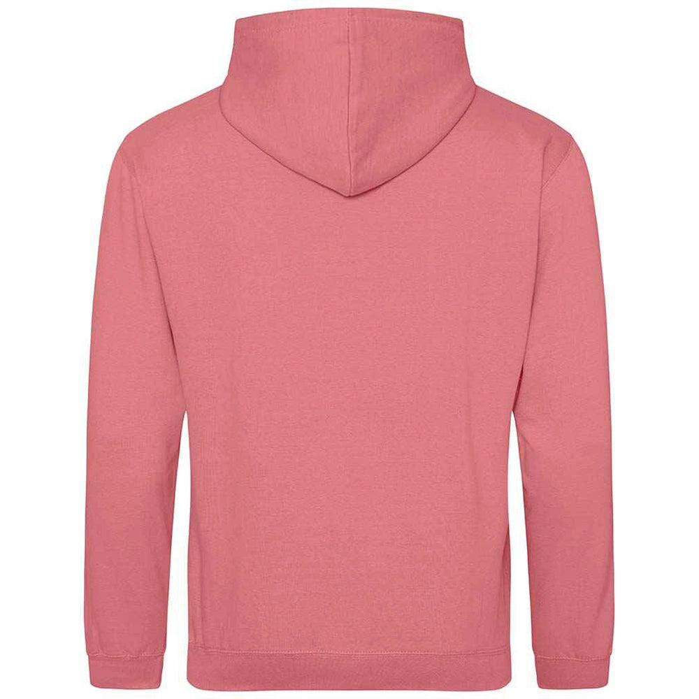 Dusty Rose AWDIS Just Hoods JH001 College Hoodie shown from the back on a white background